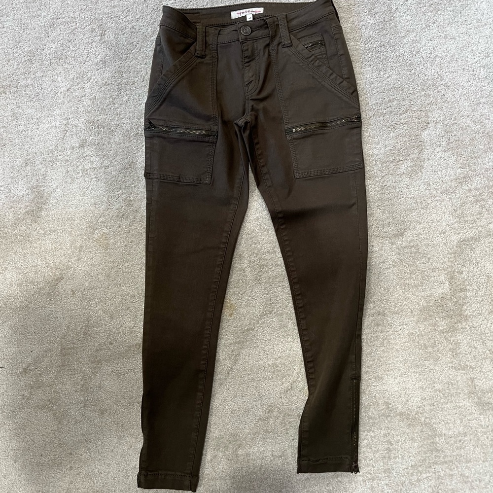 Green Joie jeans with pockets